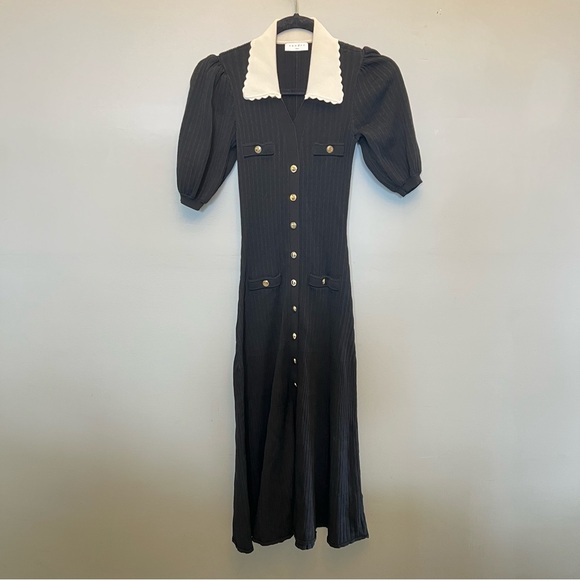 Sandro Dresses & Skirts - Sandro Knit Collared Midi Dress